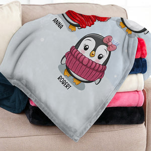 Grandmother, Grandma's Little Penguins, Personalized Blanket, Christmas Gifts For Grandma, 01PGPO290923 - Blanket - GoDuckee