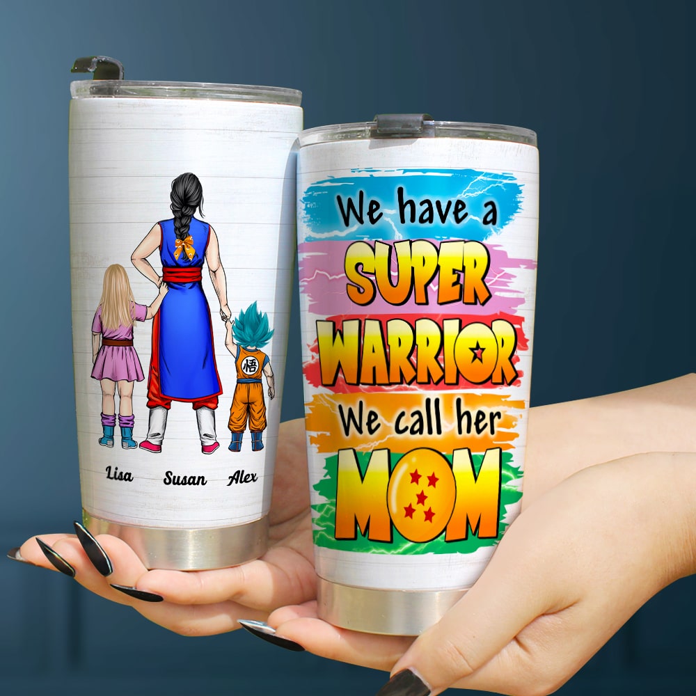 Personalized Gifts For Mom Tumbler We Have A Super Warrior 03hthn110324hh Mother's Day Gifts - Tumbler Cups - GoDuckee