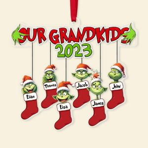 Funny Family On Xmas Socks, Personalized 01OHPU01123 Ornament - Ornament - GoDuckee