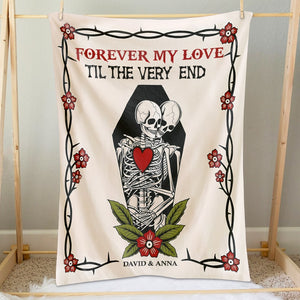 Personalized Gifts For Couple Blanket Forever My Love - Blankets - GoDuckee