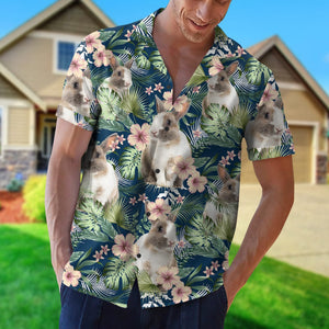 Custom Photo, Personalized Rabbit Hawaiian Shirt, Gift For Rabbit Lovers - Hawaiian Shirts - GoDuckee