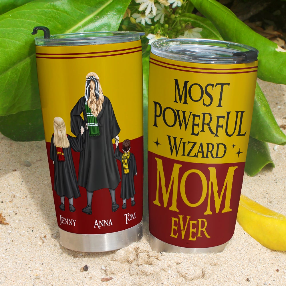 Personalized Gifts For Mom Tumbler Most Powerful Wizard Mom Ever 01ohtn270224tm Mother's Day Gifts - Tumbler Cups - GoDuckee