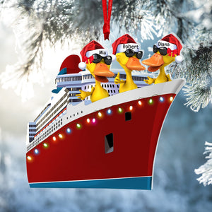 Cruise Ducks-Personalized Ornament - Custom Shape Ornament -Gift For Christmas- Duck Ornament - Ornament - GoDuckee