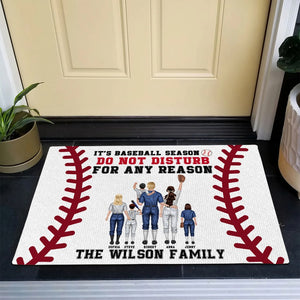 It's Baseball Season, Personalized Doormat For Baseball Family, Gift For Family - Doormat - GoDuckee