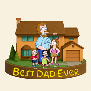 Personalized Gifts For Dad Plaque Best Dad Ever 05totn140425pa - Shaped Plaques - GoDuckee