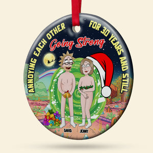 Personalized Gifts For Couple Ornament 04xqtn150724hg Christmas Old Couple Anniversary - Ornament - GoDuckee