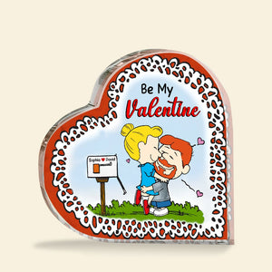 Personalized Gifts For Couple Heart Plaque 01ohtn251224hg Be My Valentine - Shaped Plaques - GoDuckee