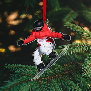 Personalized Custom Photo Ornament, Christmas Gift For Snowboarding Lovers - Ornament - GoDuckee