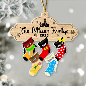 Family Socks, Personalized Acrylic Ornament, 02NATN021023, Christmas Gift For Family - Ornament - GoDuckee
