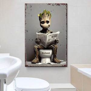 Personalized Funny Gifts For Movie Fans Metal Sign 55acqn240824 Movie Character In Toilet - Metal Signs - GoDuckee