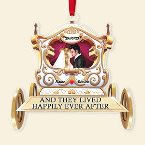 And They Lived Happily Ever After, Personalized 02QHPU191023 Couple Ornament, Christmas Gifts - Ornament - GoDuckee