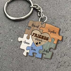 Friends Forever Personalized Keychain Gift For Friend - Keychains - GoDuckee