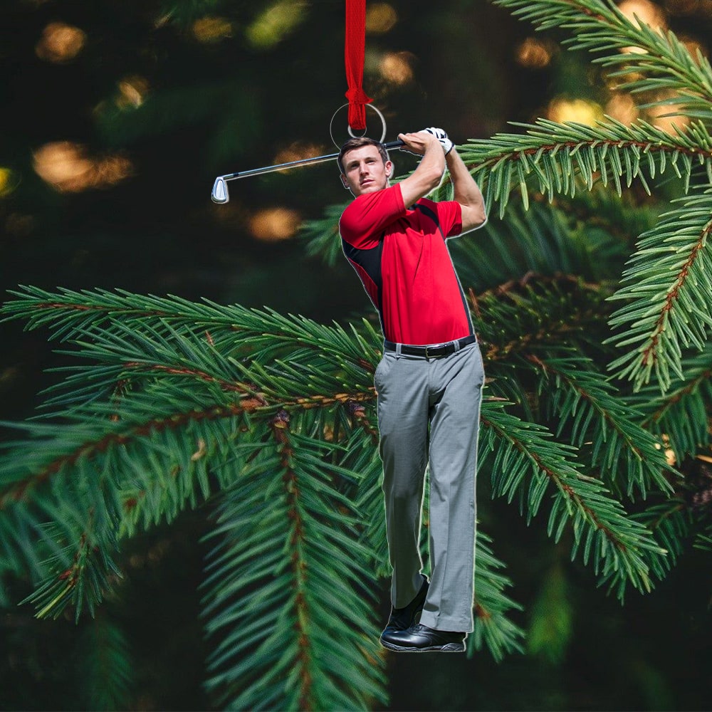 Personalized Custom Photo Ornament, Christmas Gift For Golf Lovers, 05PGPO250923 - Ornament - GoDuckee