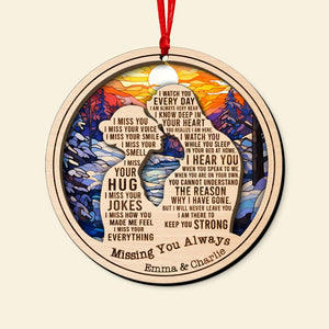 Missing You Always-Personalized 2 Layer Mix Ornament-Gift For Christmas- Husband Memorial Ornament - Ornament - GoDuckee