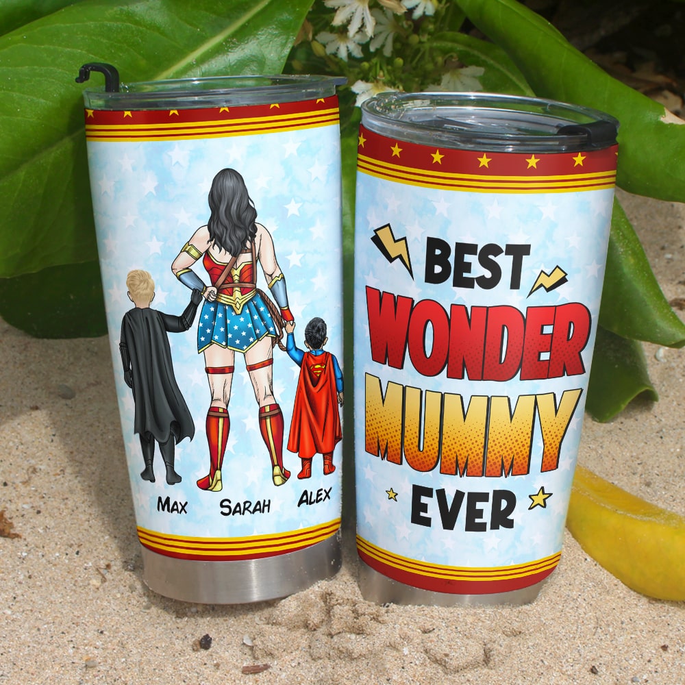 Personalized Gifts For Mom Tumbler Best Mummy Ever 02HUHN230324PA - Tumbler Cups - GoDuckee