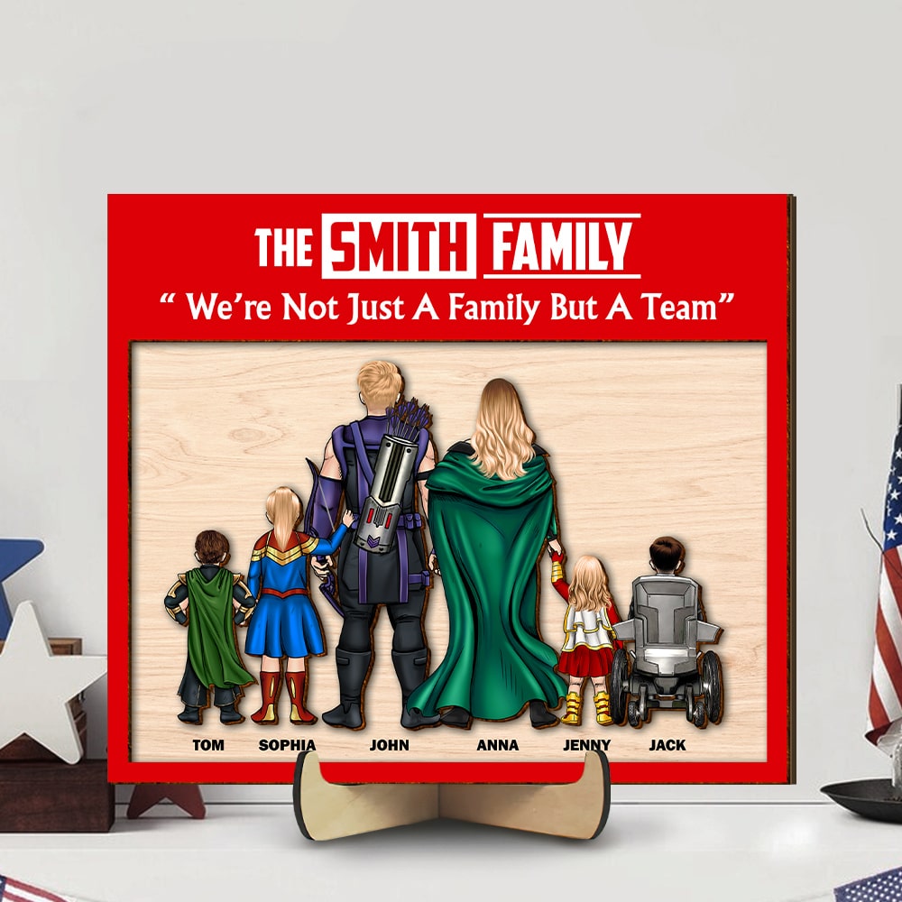 Personalized Gifts For Family Wood Sign We're Not Just A Family But A Team 05hutn210224pa - Wood Signs - GoDuckee