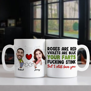 Fart Couple, Personalized Coffee Mug, Valentine Gifts, Gifts For Couples - Coffee Mug - GoDuckee