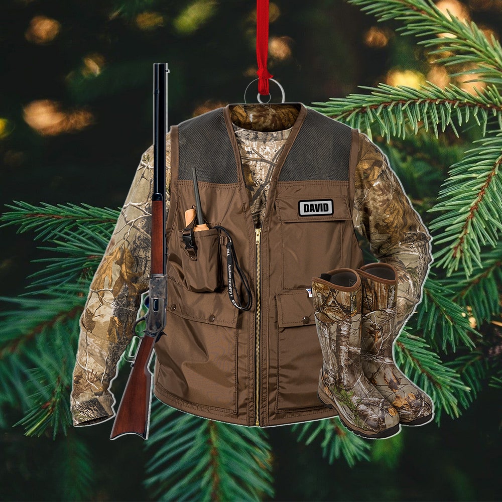 Hunting Vest, Personalized Ornament, Christmas Gifts For Hunting Lovers - Ornament - GoDuckee