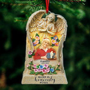 Sleep In Heavenly Peace- Personalized Acrylic Ornament- Christmas Gift-Memorial Ornament - Ornament - GoDuckee