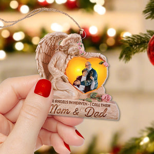 Angels In Heaven, Sympathy Gift, Custom Photo Ornament, Christmas Memorial Gifts - Ornament - GoDuckee