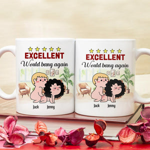 Excellent Would Bang Again - Personalized Couple Mug - Gift For Funny Couple - Coffee Mug - GoDuckee