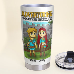 Dangerous To Go Alone We'll Go Together - Personalized Tumbler - Gift For Couple TZ-TCTT-03NATN130623 - Tumbler Cup - GoDuckee