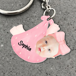 Custom Photo Gifts For Mom Of Newborn Keychain - Keychains - GoDuckee