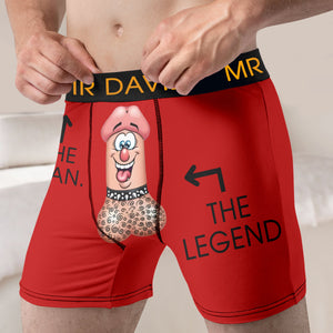 Personalized Gifts For Men Boxer Briefs The Man The Legend 03ohqn100124 - Boxer Briefs - GoDuckee