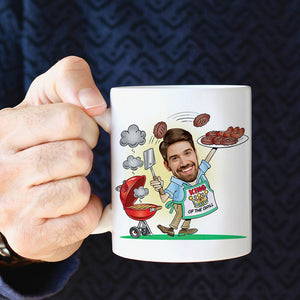Is Dad The Grillmaster - Gift For Dad- Custom Dad Photo Coffee Mug- Father's Day Mug - Coffee Mug - GoDuckee