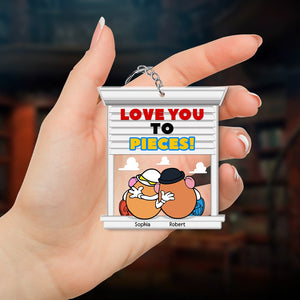 Love You To Pieces, Personalized Keychain, Gift For Couple, 02QHQN290623 - Keychains - GoDuckee