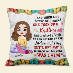 Personalized Gifts For Knitting Girl Pillow 04natn010824hh - Pillow - GoDuckee