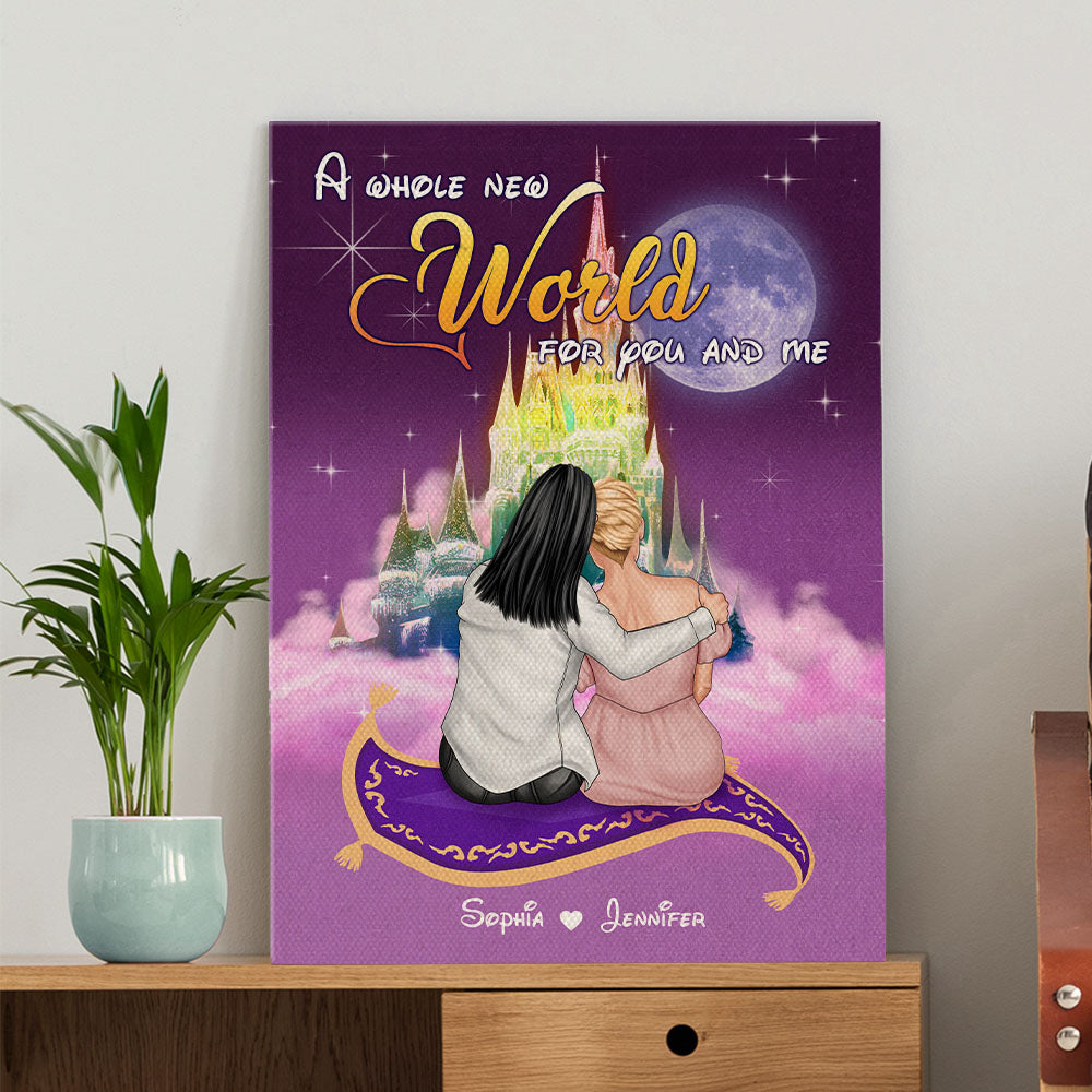 Couple, A Whole New World For You And Me, Personalized Poster, Couple Gifts, 01DNPO140623TM - Poster & Canvas - GoDuckee