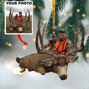 Custom Photo Gifts For Hunter, Deer Hunting Photo Christmas Ornament 29pgxx290824 - Ornament - GoDuckee