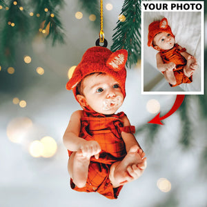 Custom Photo Gifts For Family, Upload Baby Photo Christmas Ornament 17pgxx290824 - Ornament - GoDuckee