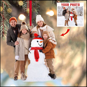 Custom Photo Gifts For Family, Upload Playing In The Snow Photo Christmas Ornament 37pgvp140924 - Ornament - GoDuckee