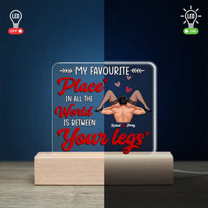 Couple, Between Your Legs, Personalized Led Light, Gift For Couple - Led Night Light - GoDuckee