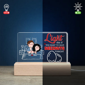 Couple, Deeznuts Tonight, Personalized Led Light, Gift For Couple - Led Night Light - GoDuckee