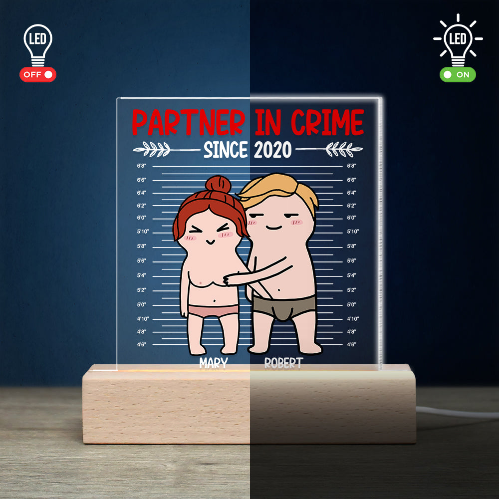 Romantic Couple, Love You Forever, Personalized 3D Led Light, Gifts For Funny Couple - Led Night Light - GoDuckee