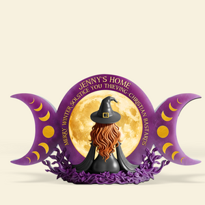 Witch Plaque - Personalized Gifts For Magic Lovers 02ohpu300525 - Shaped Plaques - GoDuckee