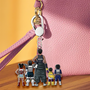 Personalized Gifts For Mom Keychain Anime Mom And Kids 03QHHU200225HH - Keychains - GoDuckee