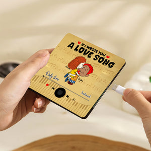 Custom Music Fridge Magnet Gifts For Couple If I Wrote You A Love Song 02TOLU191224HG - Fridge Magnet - GoDuckee