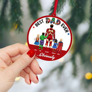 Best Dad Ever Obviously 06qhhn151123tm Personalized Acrylic Ornament - Ornament - GoDuckee