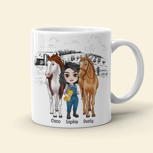 I Found The Key To Happiness Surround Yourself With Horses-Personalized Coffee Mug- Gift For Horse Lover - Coffee Mug - GoDuckee