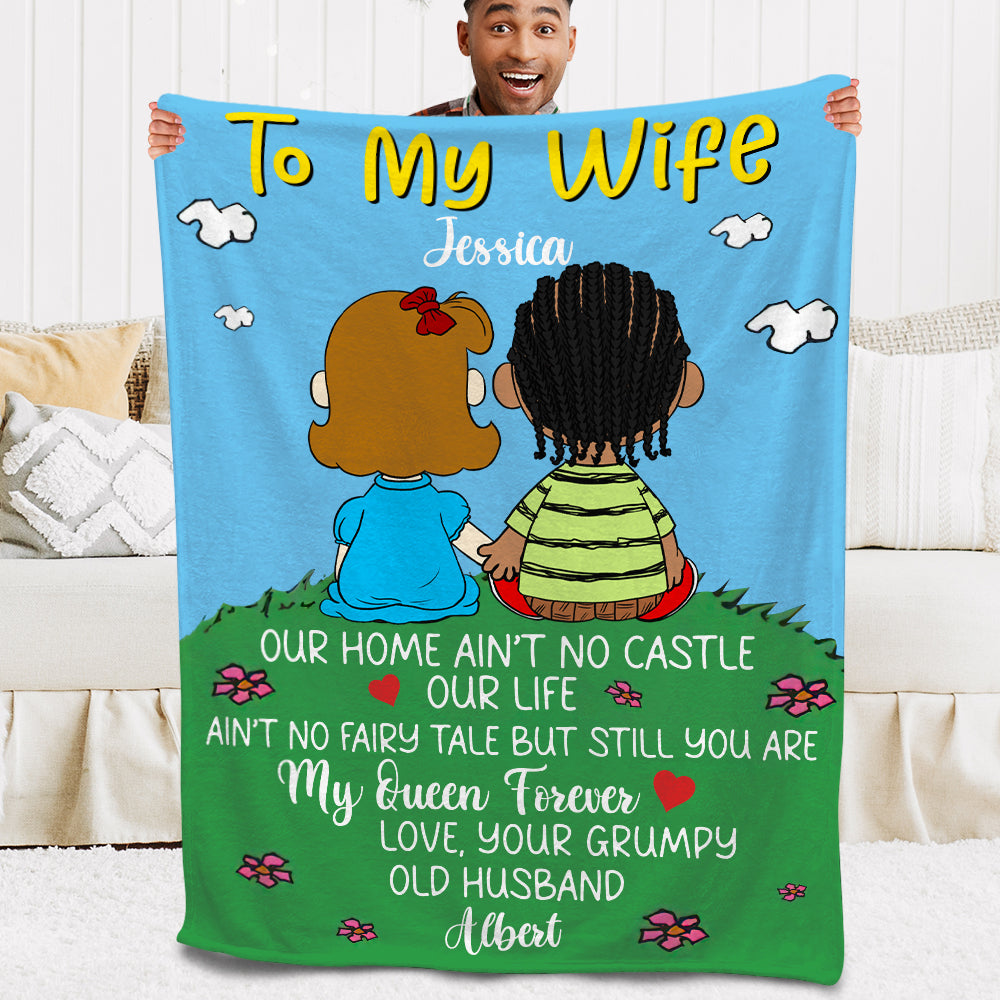Personalized Gift For Couple Blanket Cartoon Characters 03TOQN021224HG - Blanket - GoDuckee