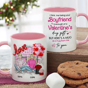 Romantic Couple, A Hug From Me To You, Personalized Mug, Couple Gifts, Gifts For Him, Gifts For Her, Valentine's Day Gifts, 01nahn011223hh - Coffee Mug - GoDuckee