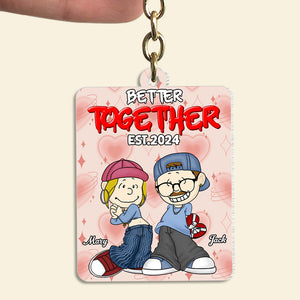 Personalized Gifts For Couple Keychain 02totn271224hg Better Together - Keychains - GoDuckee