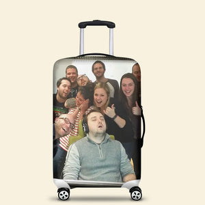 Custom Photo Luggage Cover, Funny Gift For Friends Upcoming Trips 03qhqn060724 - Luggage Covers - GoDuckee