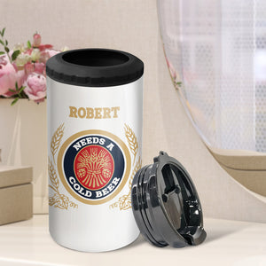 Needs A Cold Beer-04napo150623hh-Personalized 4 In 1 Can Cooler Tumbler - Can Cooler - GoDuckee