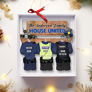 Personalized Gift For Police Family Christmas Ornament 01HUPU181024 - Ornament - GoDuckee