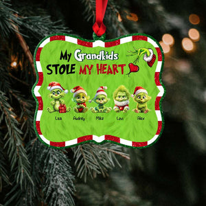 My Kids Stole My Heart, Gift For Family, Personalized Acrylic Ornament, Green Family Kids Ornament, Christmas Gift 05HTHN031023 - Ornament - GoDuckee